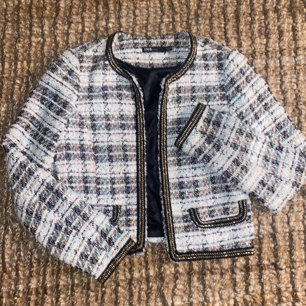 Ina Women's Multicolor Tweed Blazer